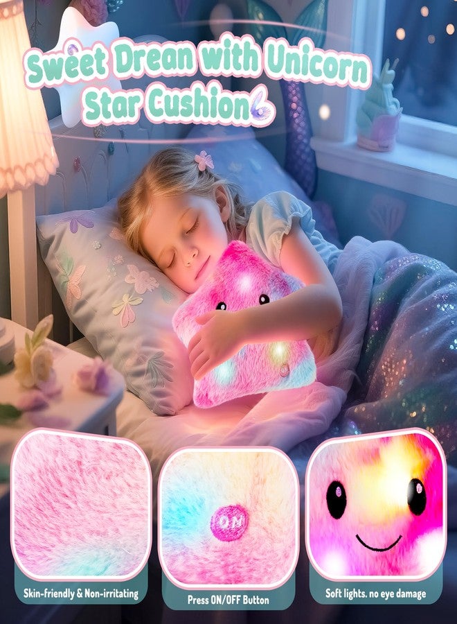 Auspicious beginning 13PCS Mermaid Toys Gifts for Girls 4-6 7 8 9 10 Years Old, Girls Birthday Gifts Set with Light Up Star Pillow DIY Water Bottle Kits, for Daughter Niece Christmas Birthday Baskets for Kids - Image 3